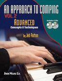 Cover of the book showing a person's hands playing the piano along with the title 'An Approach to Comping Volume 2: Advanced Concepts and Techniques' by Jeb Patton.