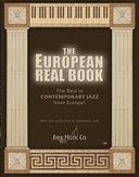 Cover of 'The European Real Book' featuring a faux classical architectural frame with the title and publisher's name, Sher Music Co.