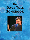 Cover of 'The Dave Tull Songbook' by Sher Music Co., featuring an image of Dave Tull playing the drums with a blue textured background.