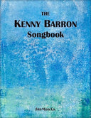 Cover of 'The Kenny Barron Songbook' by Sher Music Co., with a blue textured background and the title text in white.