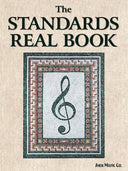 Cover of 'The Standards Real Book' by Sher Music Co., featuring a decorative marble mosaic with a musical clef symbol in the center.
