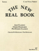 Cover of 'The New Real Book' by Sher Music Co., with text on a beige herringbone background.